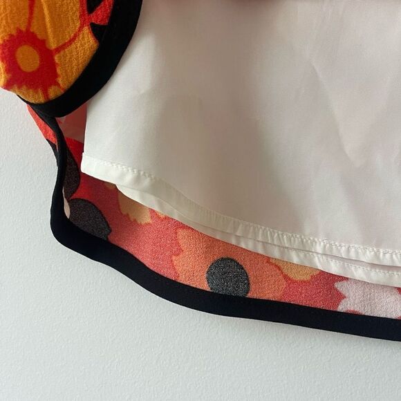 Victoria Beckham X Target Women's Floral Print Orange Mini Skirt Size XS - Picture 4 of 8